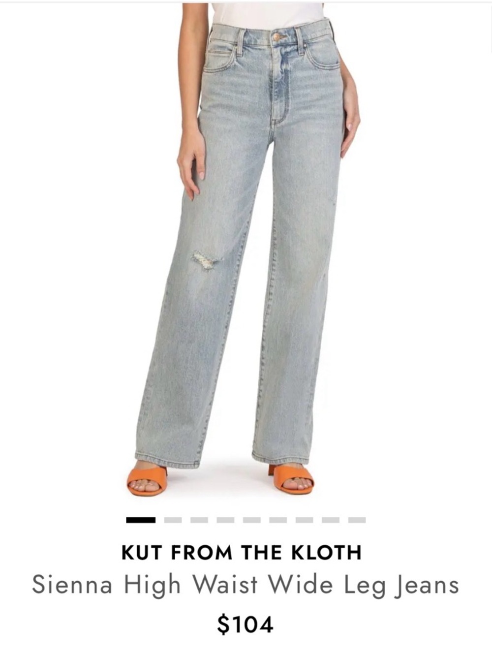 Kut From The Kloth Sienna High Waist Wide Leg Jean- Size 6
